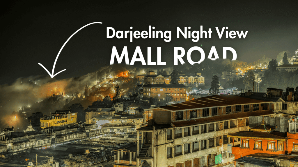 Darjeeling night view mall road